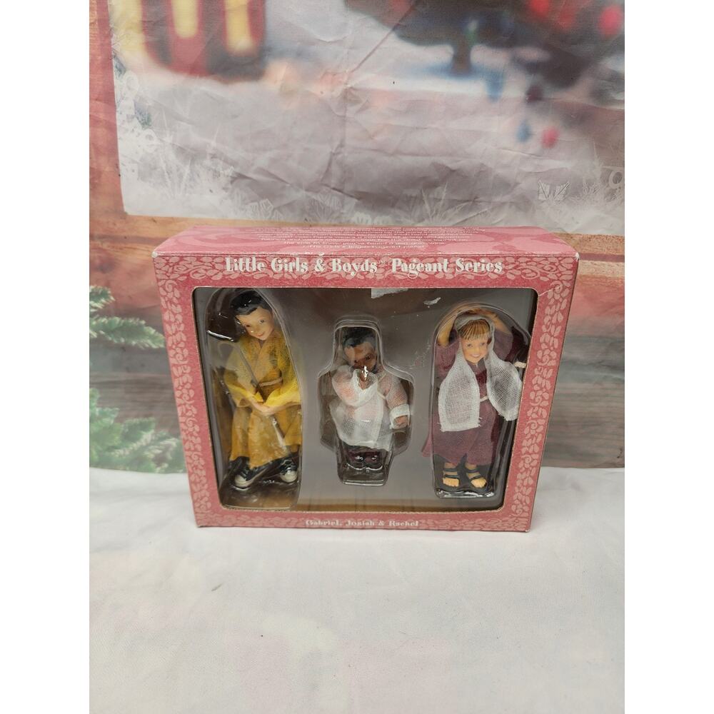 Girls and Boyds Christmas Pagent Nativity Figures Angel Gabriel Josiah Rachel